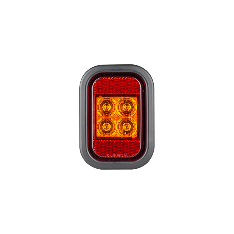 LIGHT LED TECHNOLOGIES INDICATOR/REFLECTOR LED LIGHT AMBER LENS 4 LEDS W/ RU