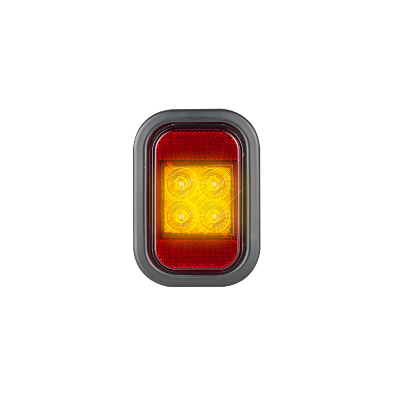 LIGHT LED TECHNOLOGIES INDICATOR/REFLECTOR LED LIGHT AMBER LENS 4 LEDS W/ RU