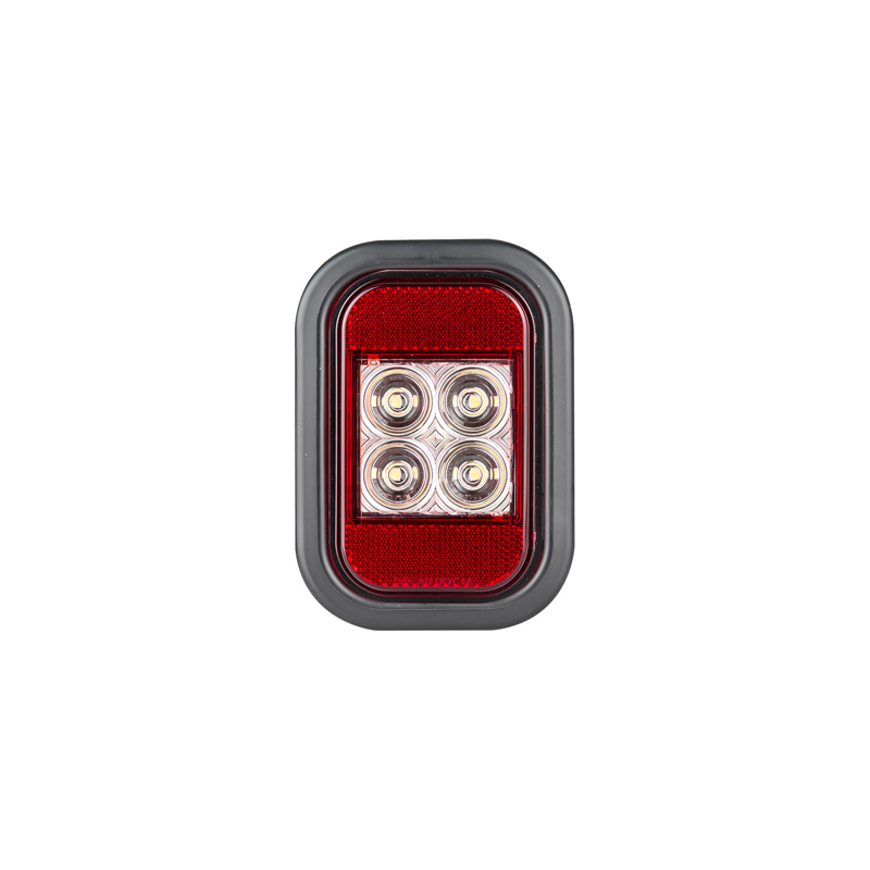 COMBINATION/TAIL LIGHT LED TECHNOLOGIES INDICATOR/REFLECTOR LED LIGHT AMBER LENS 4 LEDS W/ RU