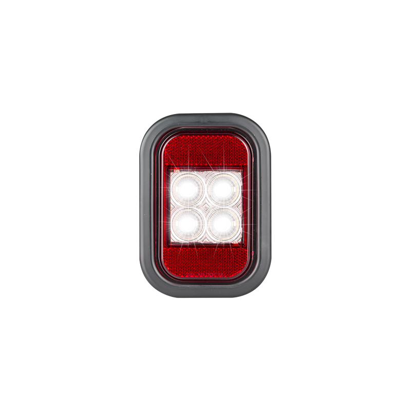 COMBINATION/TAIL LIGHT LED TECHNOLOGIES INDICATOR/REFLECTOR LED LIGHT AMBER LENS 4 LEDS W/ RU