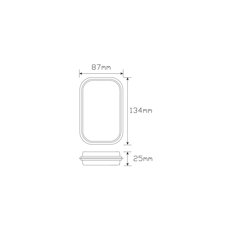 LIGHT LED TECHNOLOGIES REVERSE LED LIGHT CLEAR LENS 16 LEDS 12/24V