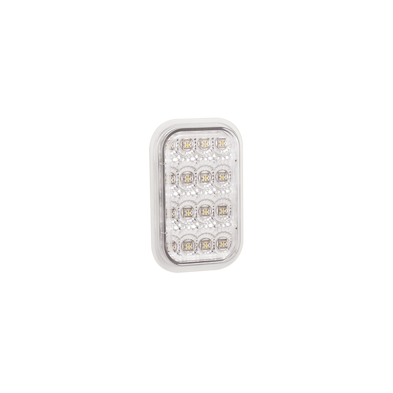 LIGHT LED TECHNOLOGIES REVERSE LED LIGHT CLEAR LENS 16 LEDS 12/24V