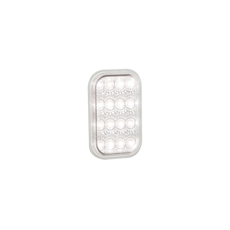 LIGHT LED TECHNOLOGIES REVERSE LED LIGHT CLEAR LENS 16 LEDS 12/24V