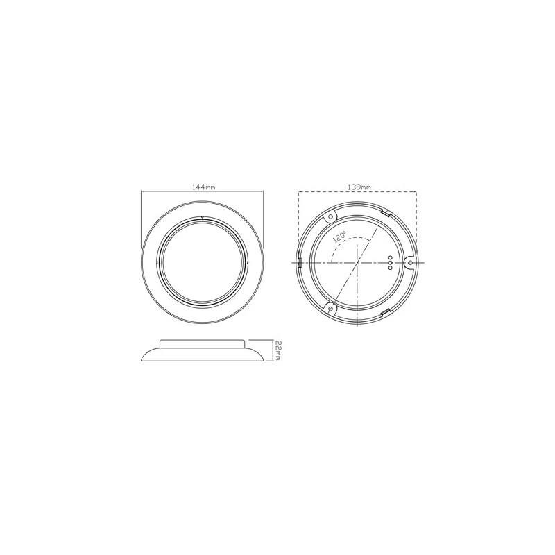 COMBINATION/TAIL LIGHT LED MULTIVOLT ROUND STOP/TAIL