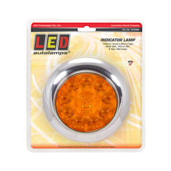 LIGHT LED AUTOLAMPS 12/24V INDICATOR AMBER ROUND