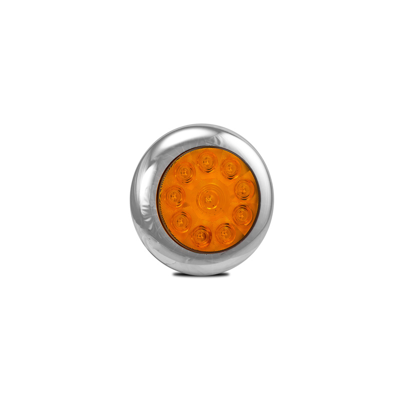 LIGHT LED AUTOLAMPS 12/24V INDICATOR AMBER ROUND