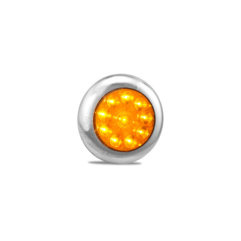 LIGHT LED AUTOLAMPS 12/24V INDICATOR AMBER ROUND