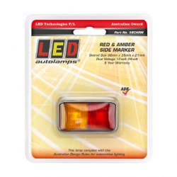 SIDE MARKER LIGHT RED/AMBER LED 12 OR 24V