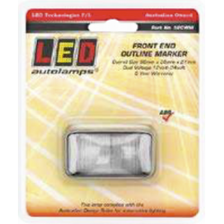 LED FRONT END OUTLINE LED MARKER 12/24V CHROM