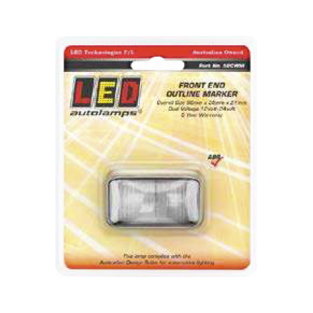 LED FRONT END OUTLINE LED MARKER 12/24V CHROM
