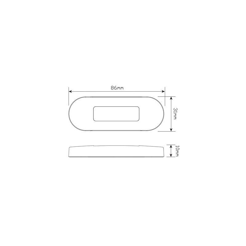 LIGHT LED AUTOLAMPS FRONT END OUTLINE MARKER WHITE LED 12/24V CLEAR LENS CHR