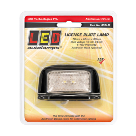 LIGHT LED AUTOLAMPS NUMBER PLATE LIGHT LED 12 OR 24V WITH 0.4M LEAD
