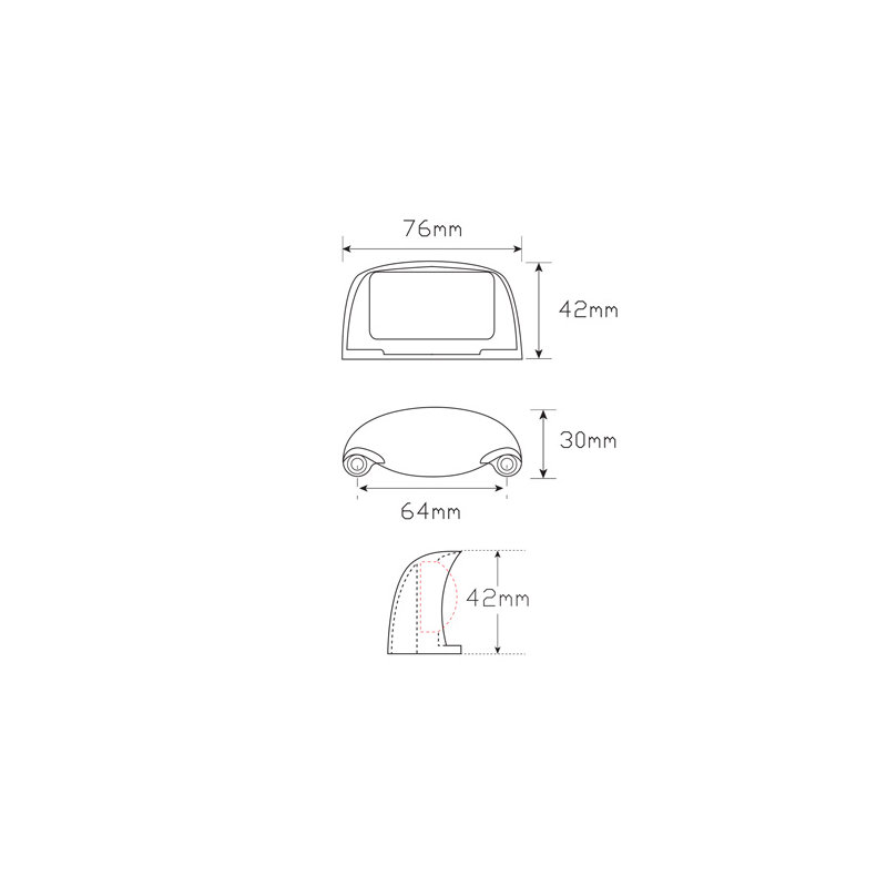 LIGHT LED AUTOLAMPS NUMBER PLATE LIGHT LED 12 OR 24V WITH 0.4M LEAD