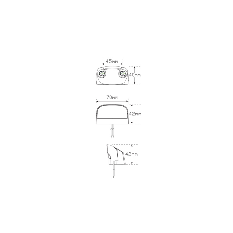 LED AUTOLAMPS LICENCE PLATE LIGHT LED 12 OR 24V