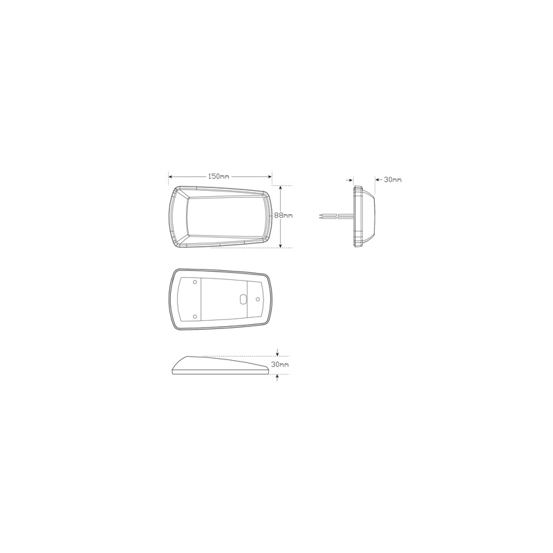 LIGHT LED AUTOLAMPS SIDE INDICATOR LIGHT LED 9 TO 33V