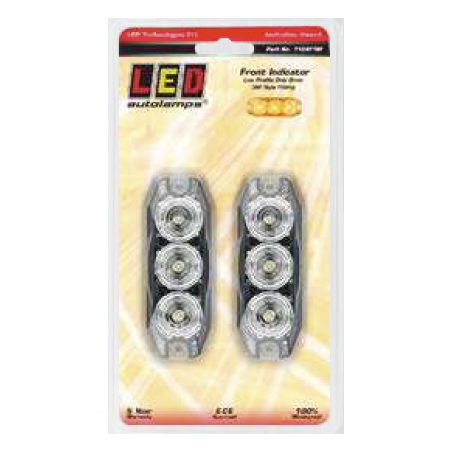 LED AUTOLAMPS FRONT INDICATOR LAMP, 12-24 VOLT, HORIZO
