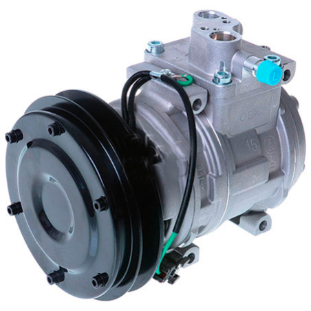 AIR- CON COMPRESSOR SUIT KOMATSU CATERPILLAR JOHN DEERE 24 VOLT DIRECT MOUNT