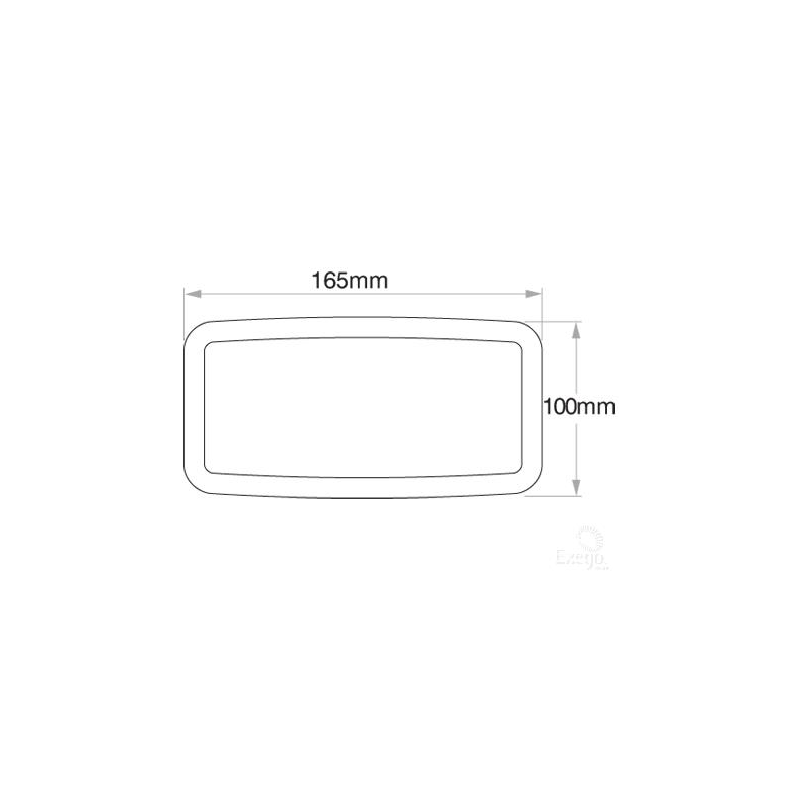LIGHTING SEMI SEALED BEAM RECTANGLE 165 X 100MM GLOBE H1