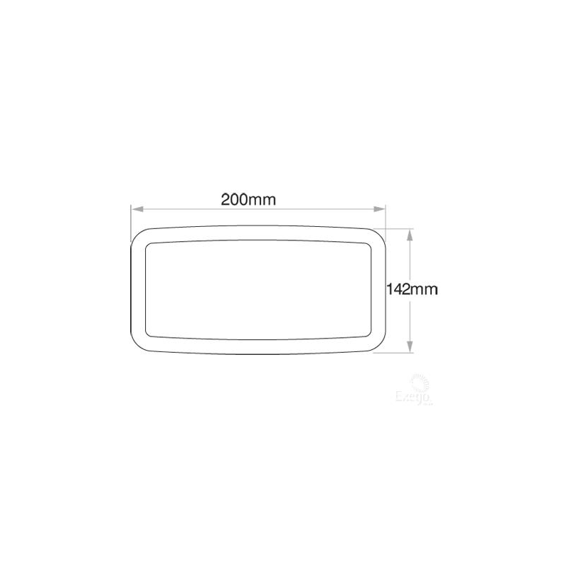 LIGHTING SEMI SEALED BEAM RECTANGLE 200 X 142MM GLOBE H4
