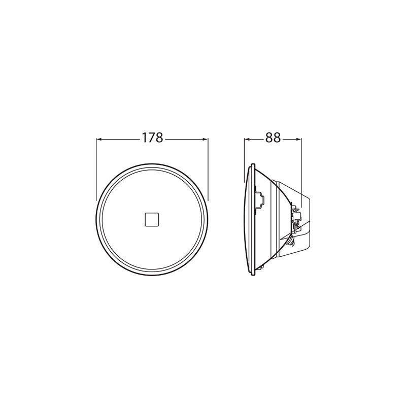 LIGHTING SEMI SEALED BEAM ROUND 178MM GLOBE STYLE H4