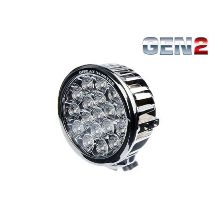 copy of DRIVING LIGHT GREAT WHITES GEN2 18 LED CHROME ROUND
