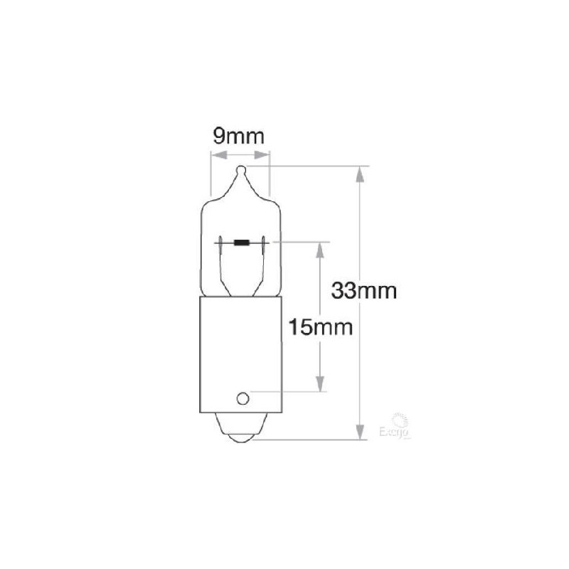 LIGHTING BAYONET GLOBE HALOGEN 12 VOLT 20 WATT BA9S
