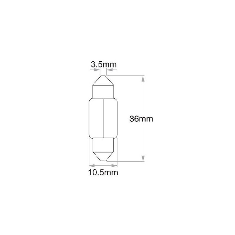 LIGHTING GLOBE FESTOON 24 VOLT 10 WATT 36X10MM