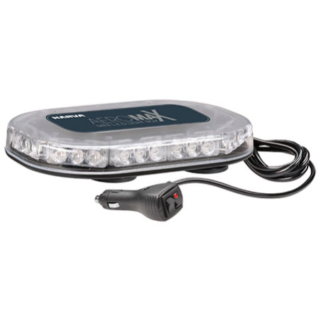 LIGHTING NARVA 12/24V AEROMAX AMBER LED MINI BAR CLEAR LENS MAGNETIC MOUNT