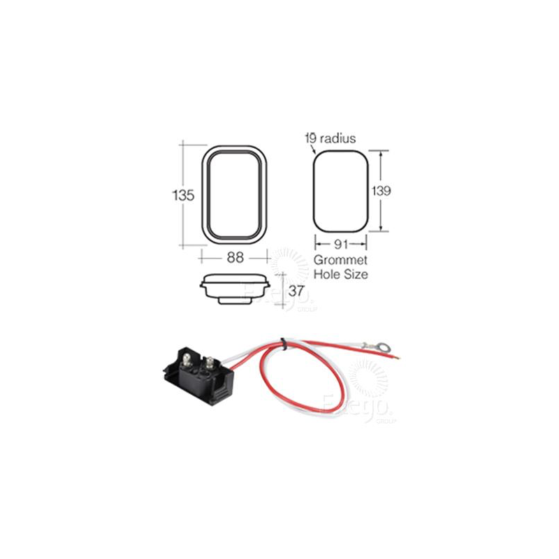 LIGHTING REVERSE LIGHT LED 9 TO 33 VOLT