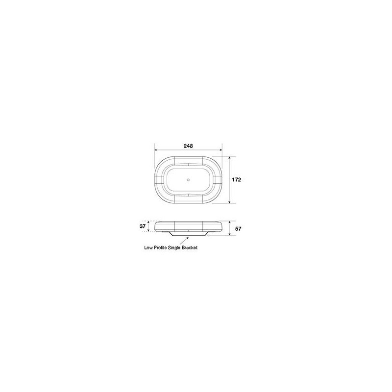 LIGHTING LED AMBER MINI LIGHTBAR 12/24 VOLT PERMANENT MOUNT CLEAR LENS