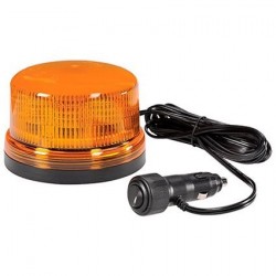 LIGHTING LED STROBE AMBER 12 OR 24 VOLT MAGNETIC MOUNT