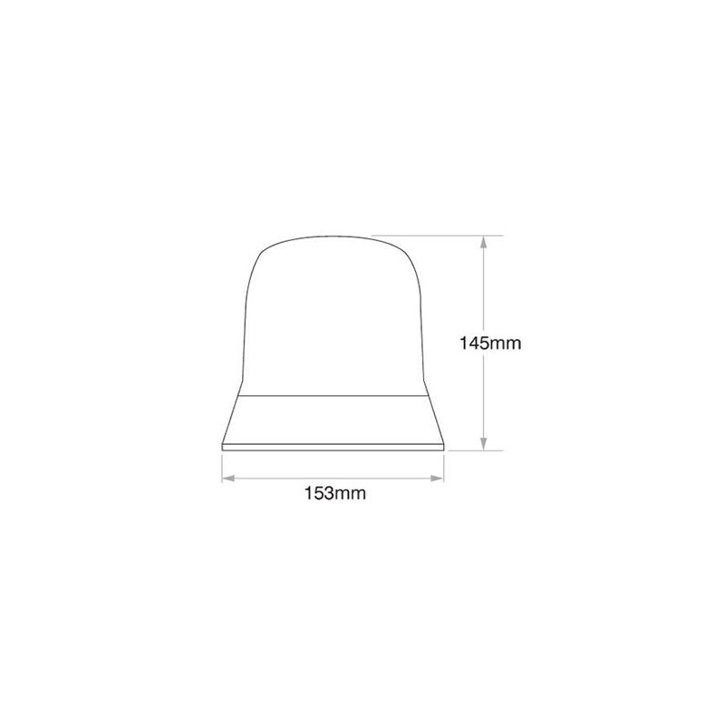 LIGHTING HALOGEN BEACON AMBER 12 OR 24 VOLT PERMANENT MOUNT