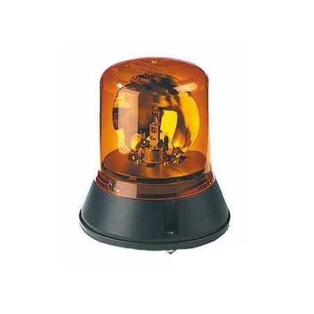 LIGHTING HALOGEN AMBER ROTATING BEACON 12 OR 24 VOLT PERMANET MOUNT