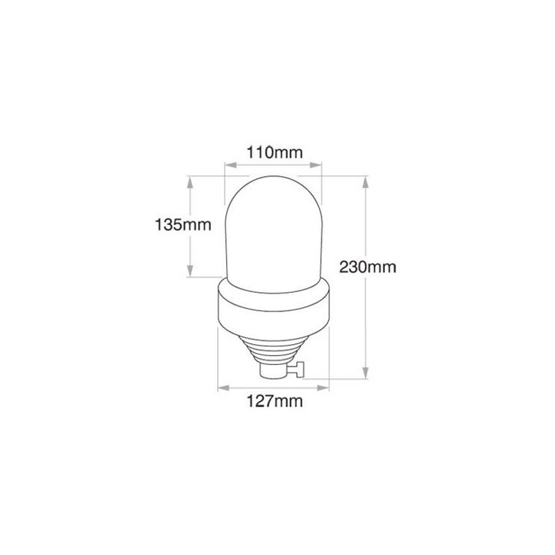LIGHTING HALOGEN BEACON AMBER 12 OR 24 VOLT POLE MOUNT