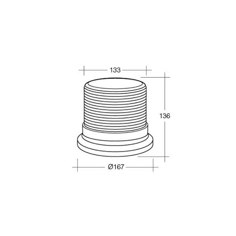 LIGHTING LED BEACON AMBER 12 OR 24 VOLT PERMANENT MOUNT
