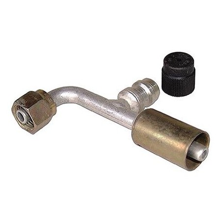 AIR CONDITIONING STEEL FITTING  6 FOR - BEADLOCK 6 90 WITH R134a PORT