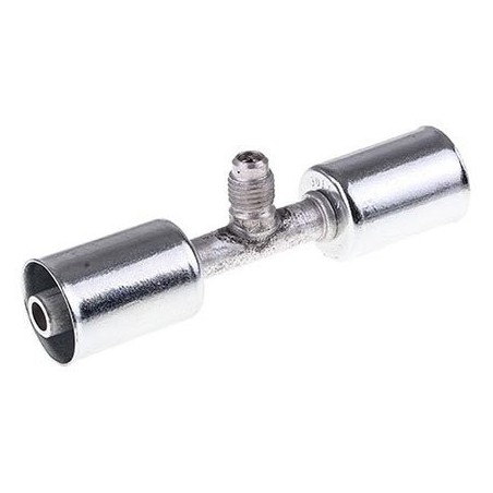 AIR CONDITIONING ALUMINIUM FITTING  8 SPLICER BEADLOCK 8 STRAIGHT WITH R12 PORT
