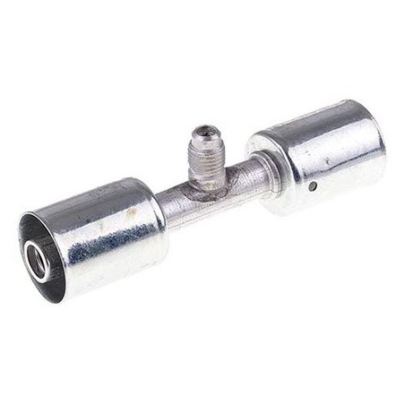 AIR CONDITIONING ALUMINIUM FITTING  10 SPLICER BEADLOCK 10 STRAIGHT WITH R12 PORT