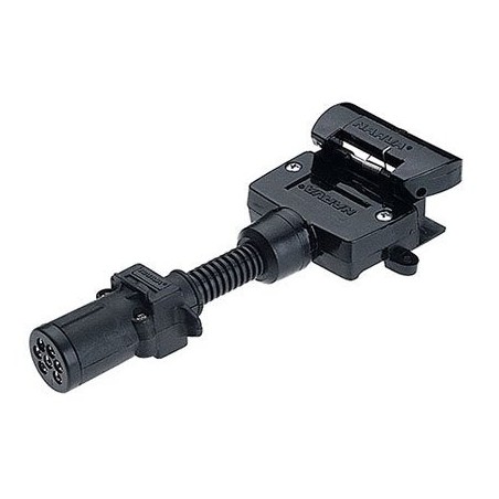 TRAILER ADAPTOR PLUGS & SOCKETS 7 SMALL ROUND TO 7 FLAT