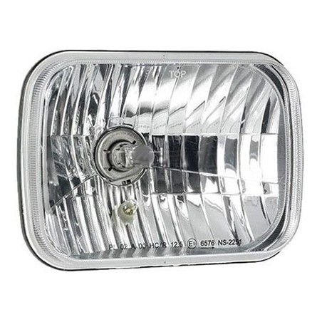 LIGHTING SEMI SEALED BEAM RECTANGLE 142 X 200MM GLOBE H4