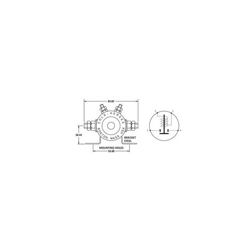 ELECTRICAL SOLENOIDS 12V CONTINUOUS 85AMP PLASTICIED