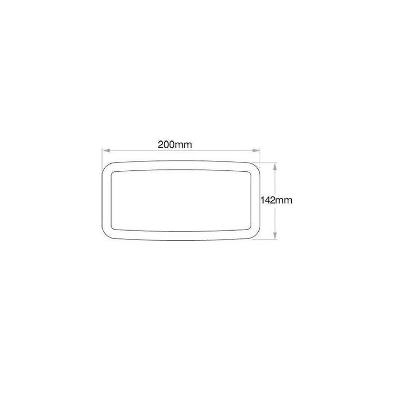 LIGHTING SEMI SEALED BEAM RECTANGLE 200 X 142MM GLOBE H4