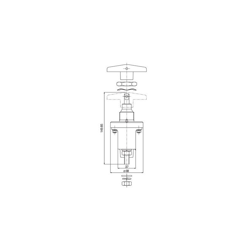 ELECTRICAL SWITCHES BATTERY ISOLATOR ON-OFF 2500 AMP RATED