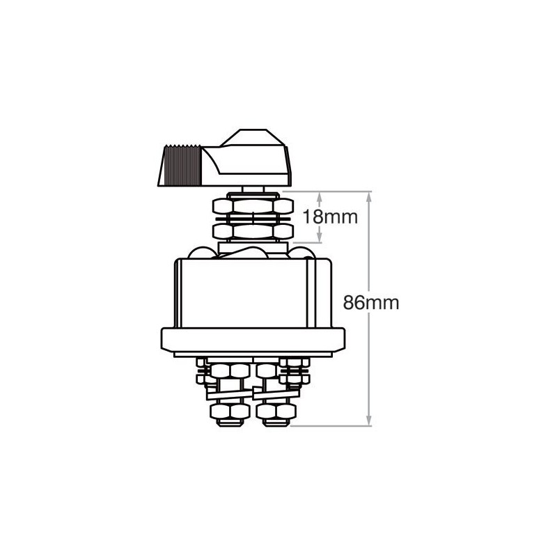ELECTRICAL SWITCHES BATTERY ISOLATOR ON-OFF 1ELECTRICAL 2ELECTRICAL 5 AMP RATED