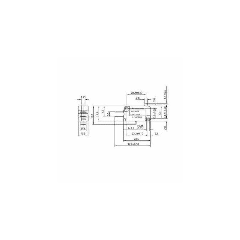 ELECTRICAL SWITCHES MICRO SWITCH PUSH BUTTON 12 VOLT 3AMP / 24 VOLT 1.5AMP CHANGE OVER CONTACTS