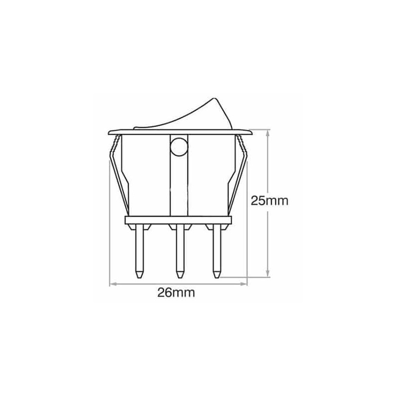 ELECTRICAL SWITCHES ROCKER ON-OFF 12 VOLT RED ILLUMINATED