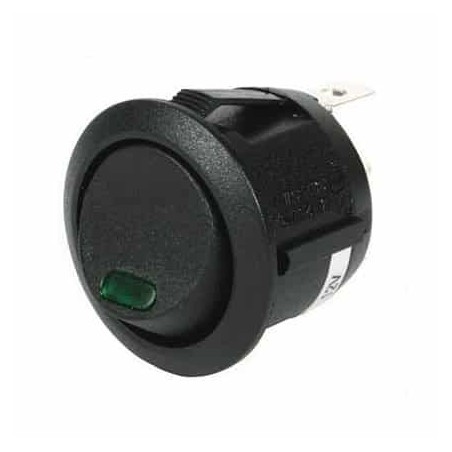 ELECTRICAL SWITCHES ROCKER ON-OFF 12 VOLT GREEN ILLUMINATED