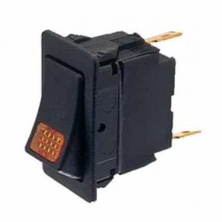 ELECTRICAL SWITCHES ROCKER ON - OFF 12 VOLT AMBER ILLUMINATED