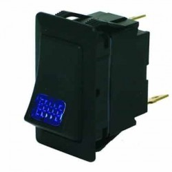 ELECTRICAL SWITCHES ROCKER ON - OFF 12 VOLT BLUE ILLUMINATED