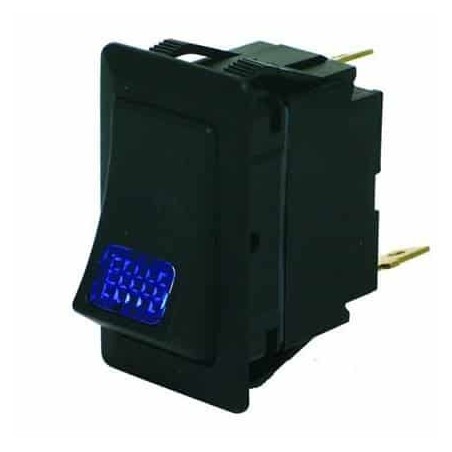 ELECTRICAL SWITCHES ROCKER ON - OFF 12 VOLT BLUE ILLUMINATED